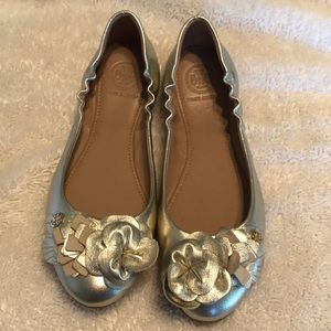 Tory Burch Metallic Flats